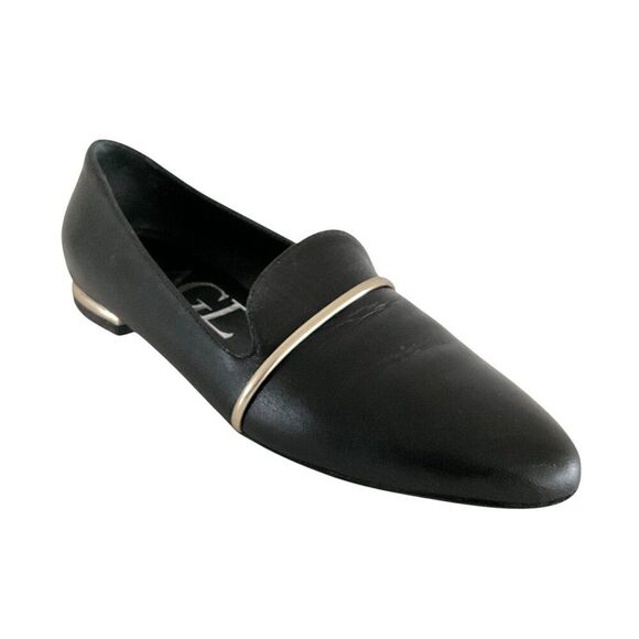 AGL Attilio Giusti Leombruni Leather Loafer Black 36.5 - Picture 1 of 11